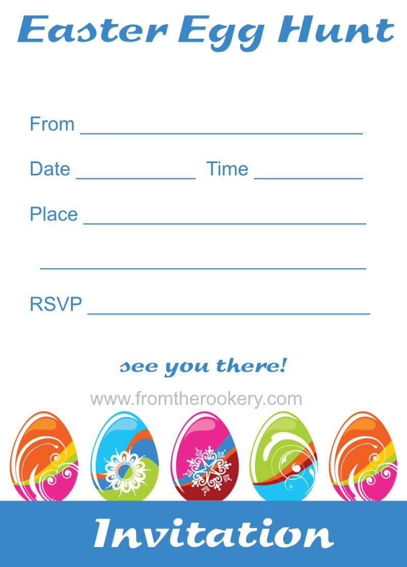 Printable Easter Egg Hunt Invitations pertaining to Free Printable Easter Egg Hunt Invitation Template