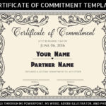 Printable Editable Certificate Of Commitment Template, Commitment Within Free Printable Certificate Of Commitment Template