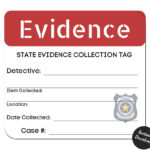 Printable Evidence Label   Etsy With Free Printable Evidence Label Template