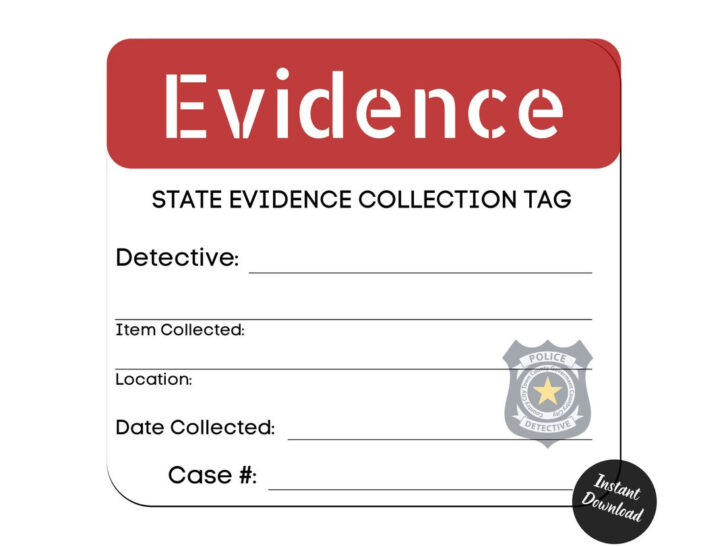 Free Printable Evidence Label Template