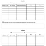 Printable Exercise Log & Example | Free Pdf Download With Free Printable Exercise Log Template