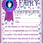 Printable Fairy Certificate: Well Done For Being Good   Rooftop With Regard To Free Printable Dummy Fairy Letter Template