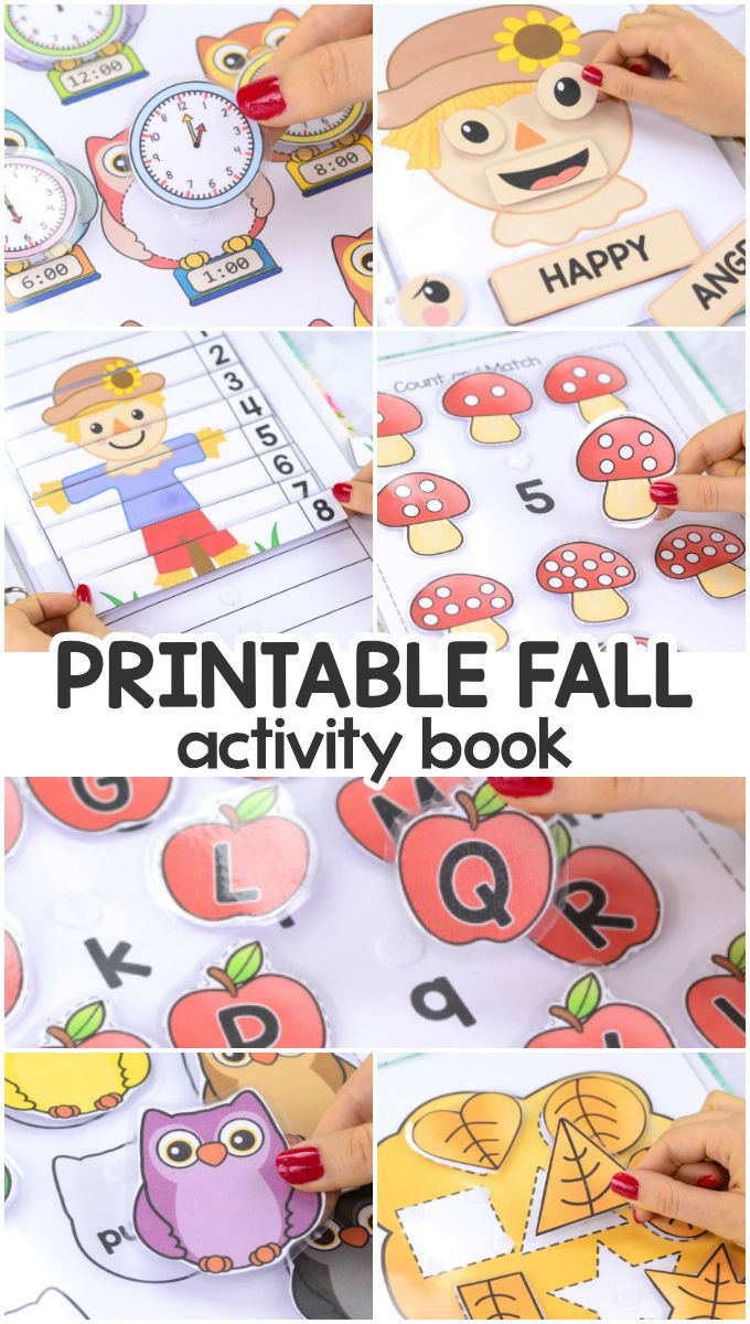 Printable Fall Quiet Book - Activity Book For Pre-K And K inside Free Printable Busy Book Template