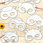 Printable Farm Animal Masks For Coloring With Regard To Free Printable Farm Animal Masks Template