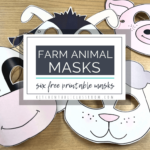 Printable Farm Animal Masks   The Kitchen Table Classroom Regarding Free Printable Farm Animal Masks Template