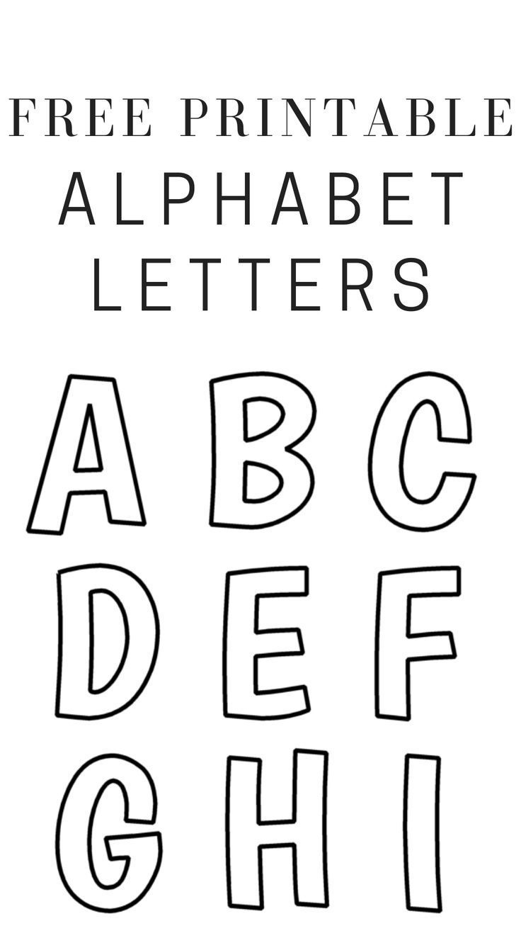 Printable Free Alphabet Templates with Free Printable Block Letters Template