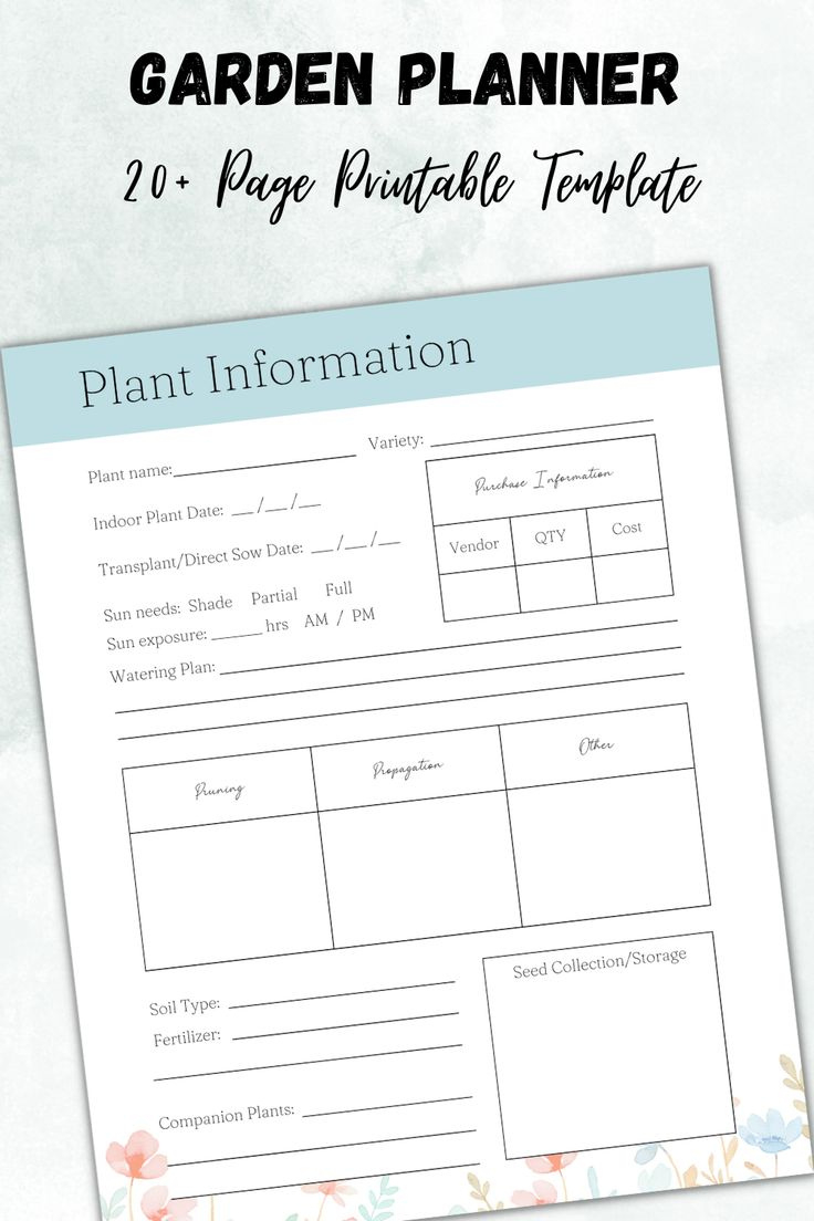 Printable Garden Journal intended for Free Printable Garden Journal Template