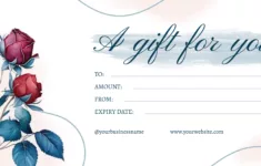 Printable Gift Certificate Free Google Docs Template – Gdoc.io for Free Printable Gift Card Template