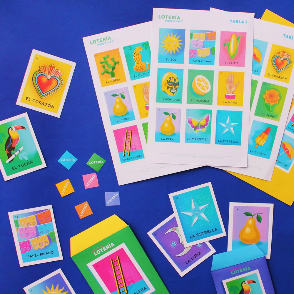 Printable Mexican Lotería Game. Get Lucky Today • Happythought throughout Free Printable Blank Loteria Template