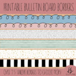 Printable Modern Colorful Bulletin Board Borders Printable In Free Printable Bulletin Board Borders Template For Office
