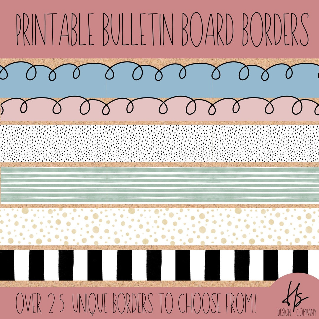 Printable Modern Colorful Bulletin Board Borders Printable in Free Printable Bulletin Board Borders Template For Office