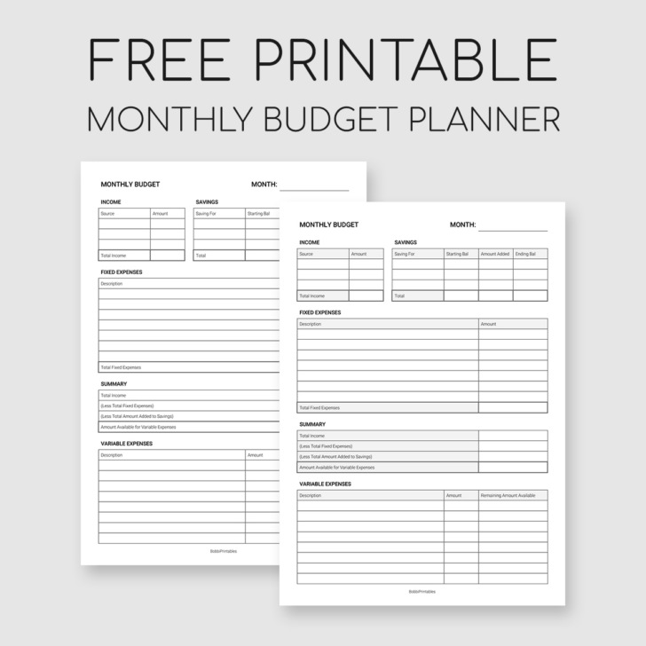 Free Printable Budget Worksheet Template