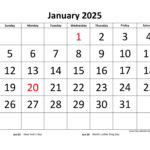 Printable Monthly Calendar 2025 | Free Calendar Template Within Free Printable Calendar Template 2025