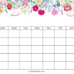 Printable Monthly, Weekly And Yearly Blank Calendar Templates Pertaining To Free Printable Calendar Template Cute