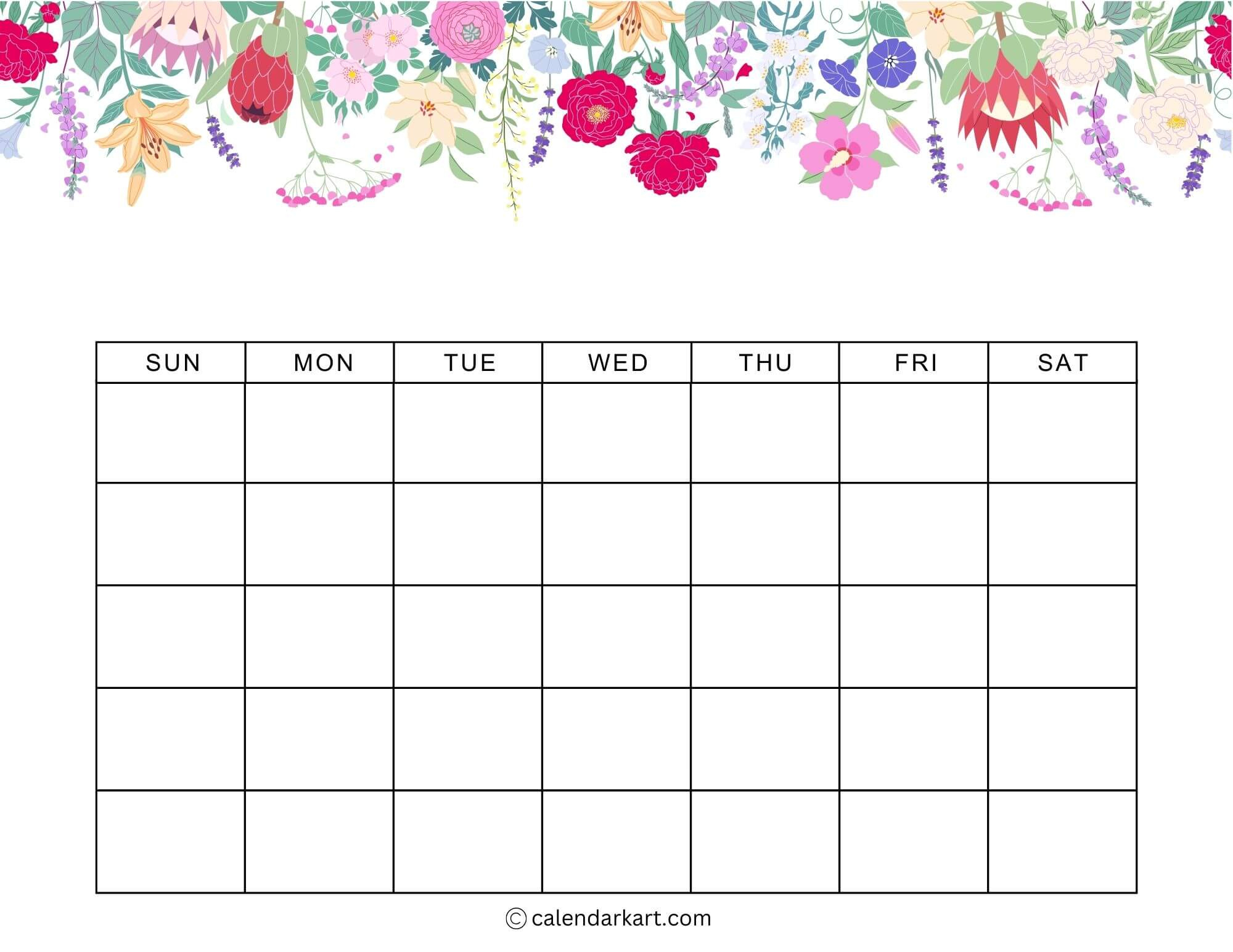 Printable Monthly, Weekly And Yearly Blank Calendar Templates pertaining to Free Printable Calendar Template Cute