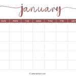 Printable Monthly, Weekly And Yearly Blank Calendar Templates With Free Printable Calendar Template