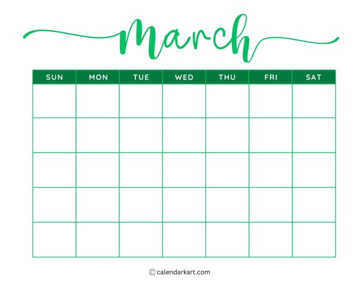 Free Printable Calendar Template For Mac