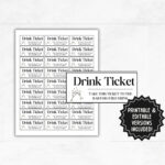 Printable Party Drink Tickets Editable Drink Voucher Template For Free Printable Drink Ticket Template