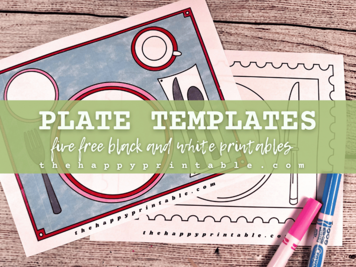Free Printable Dinner Plate Template