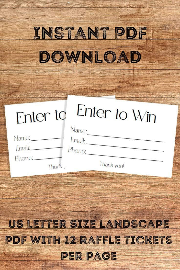 Printable Raffle Tickets, Enter To Win Printable, Simple Raffle regarding Free Printable Enter To Win Template