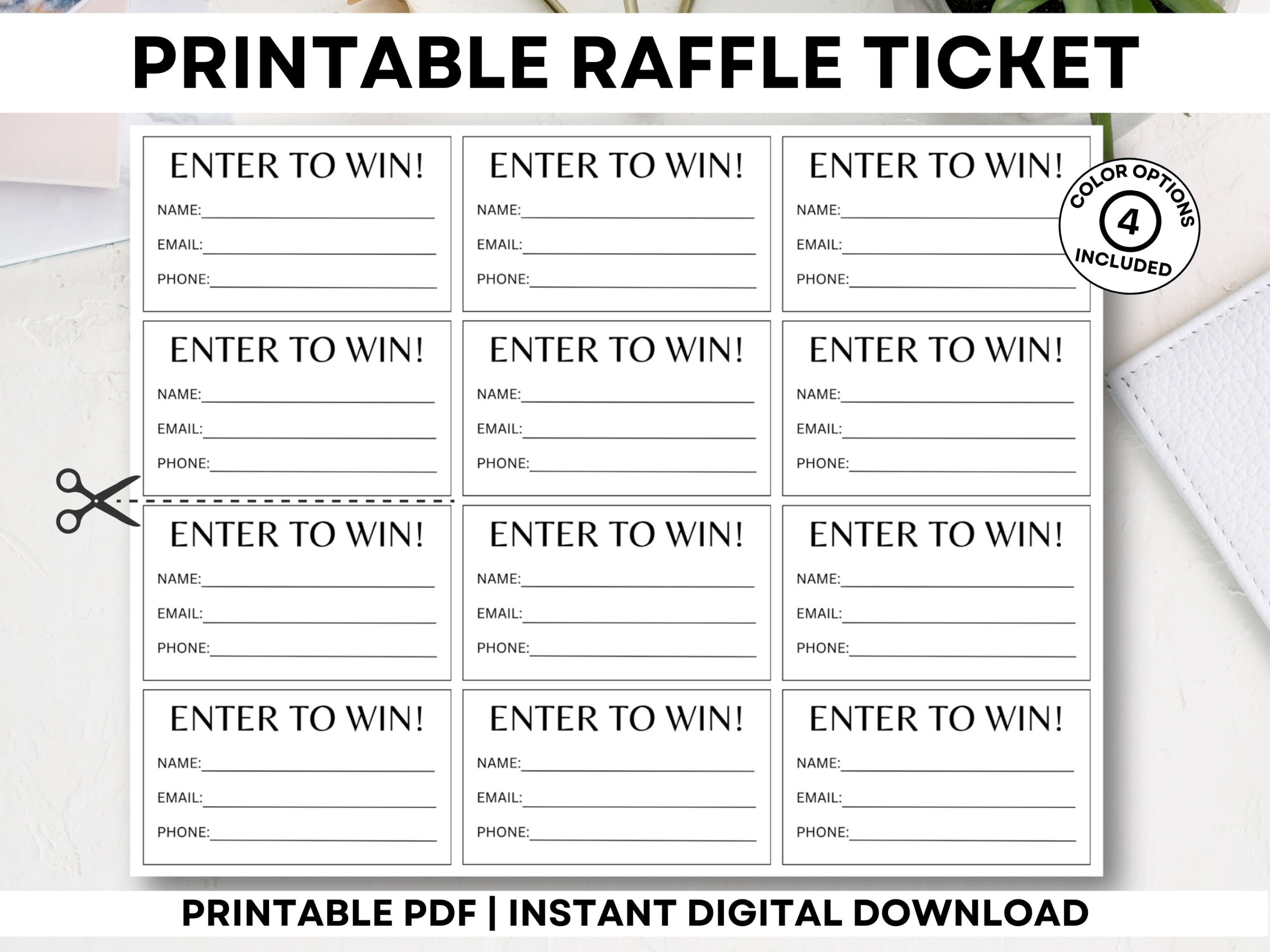 Printable Raffle Tickets, Enter To Win Tickets, Printable Enter To within Free Printable Enter to Win Template