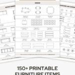 Printable Scale Furniture Templates Interior Design 1:50 Scale Within Free Printable Furniture Template For Interior Design