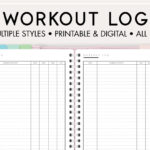 Printable Simple Workout Log Templates   World Of Printables Within Free Printable Exercise Log Template