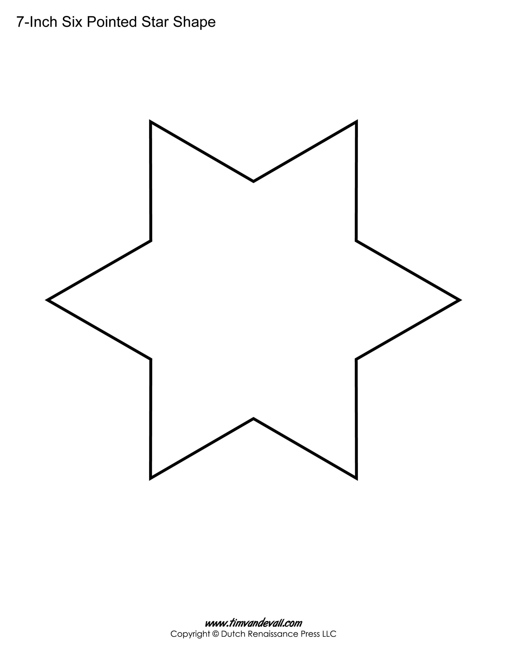Printable Six Pointed Star Templates | Blank Shape Pdf Downloads regarding Free Printable 6 Point Star Template