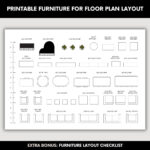 Printable Template Scale Furniture A4 Coloring Page Scale Regarding Free Printable Furniture Template For Floor Plans