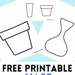 Printable Vase Templates For Crafts 4 Shapes   Throughout Free Printable Flower Vase Template