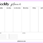 Printable Weekly Planner: Free Calendar Template Pdf Download Throughout Free Printable Calendar Template Weekly