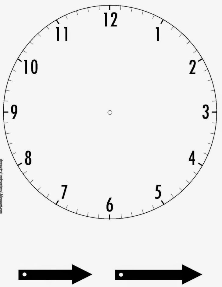 Free Printable Clock Template with Hands