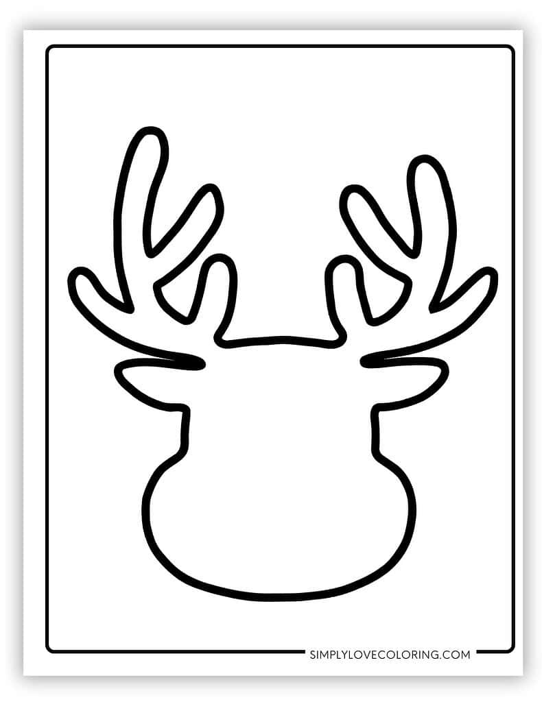 Reindeer Templates (Free Pdf Printables) - Simply Love Coloring inside Free Printable Deer Head Template