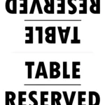 Reserved Sign For Table Printable   Double Sided   Printable Signs Pertaining To Free Printable Double Sided Reserved Sign Template