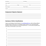 Resume Worksheet   Fill Online, Printable, Fillable, Blank | Pdffiller For Free Printable Fill In The Blank Resume Template
