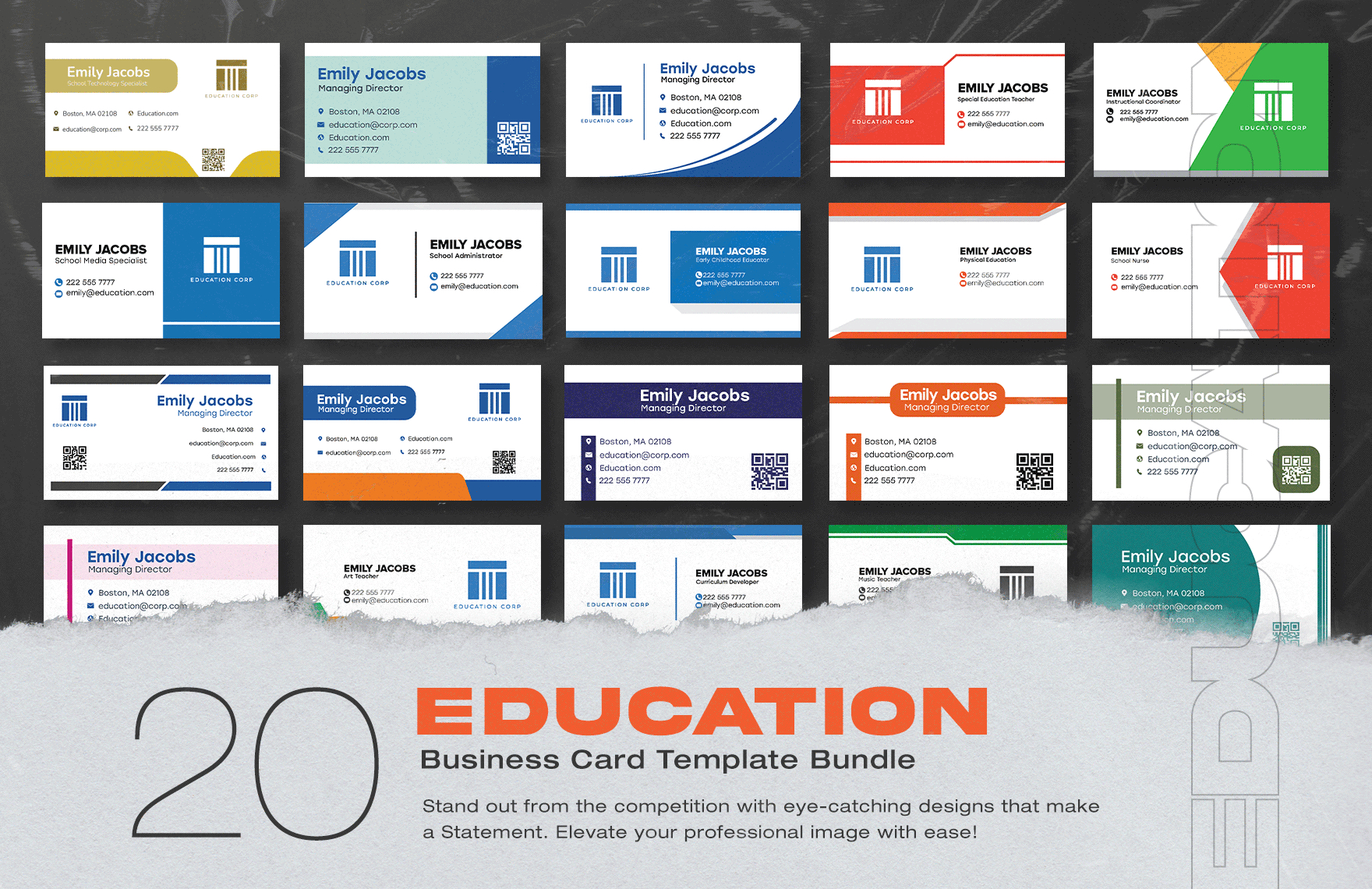 School Business Card Templates In Pdf - Free Download | Template pertaining to Free Printable Business Card Template For Teachers