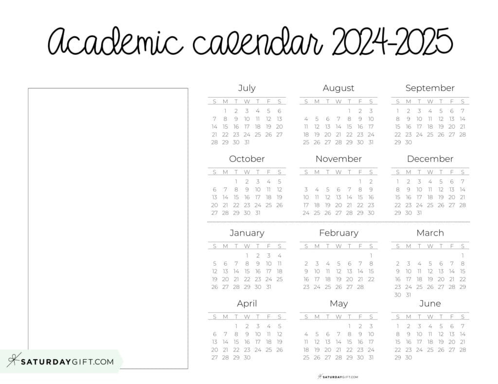 School Calendar Template - 17 Cute Printable Academic Calendars with Free Printable Academic Calendar Template