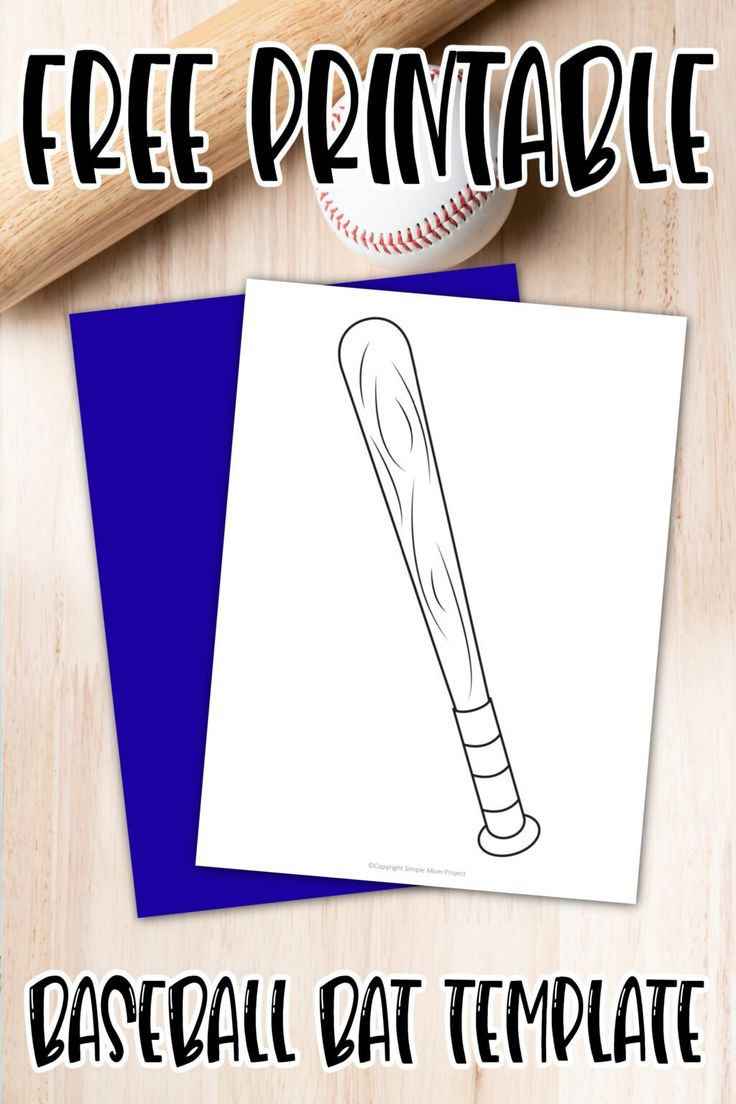 Seasonal Templates with Free Printable Baseball Bat Template