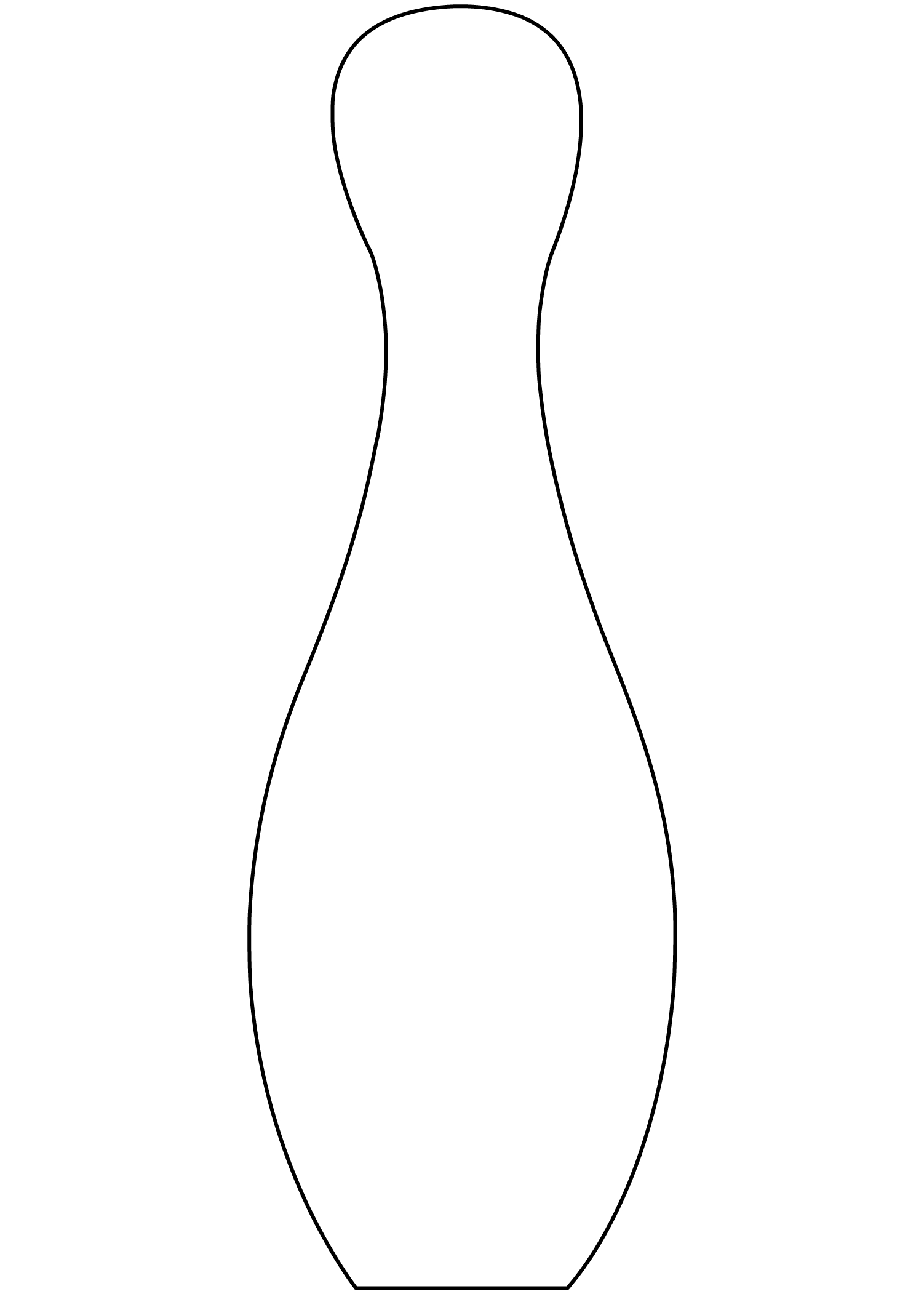 Shape Of Bowling Pin | Free Printable Papercraft Templates throughout Free Printable Bowling Pin Template