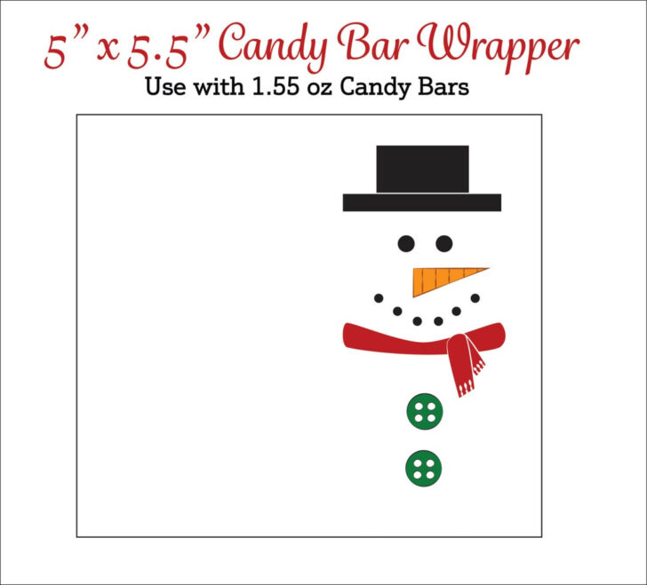 Free Printable Candy Bar Snowman Template