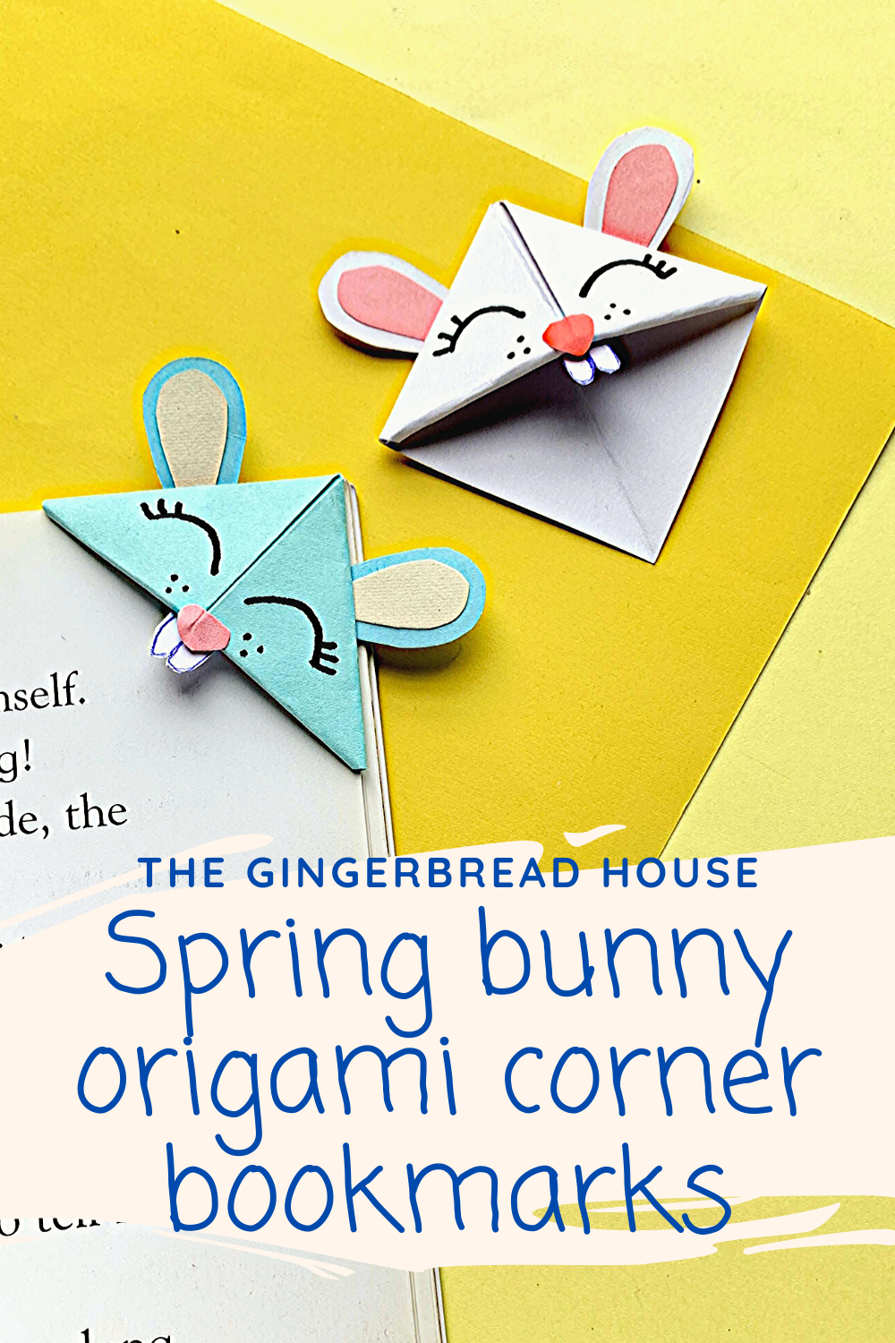 Spring Bunny Origami Corner Bookmark {Free Printable} - The regarding Free Printable Corner Bookmark Template