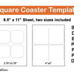 Square Cup Coaster Template Svg | Cut File | Printable Inside Free Printable Drink Coaster Template