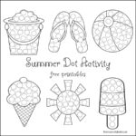 Summer Dot Activity {Free Printables}   The Resourceful Mama Inside Free Printable Dot Painting Template