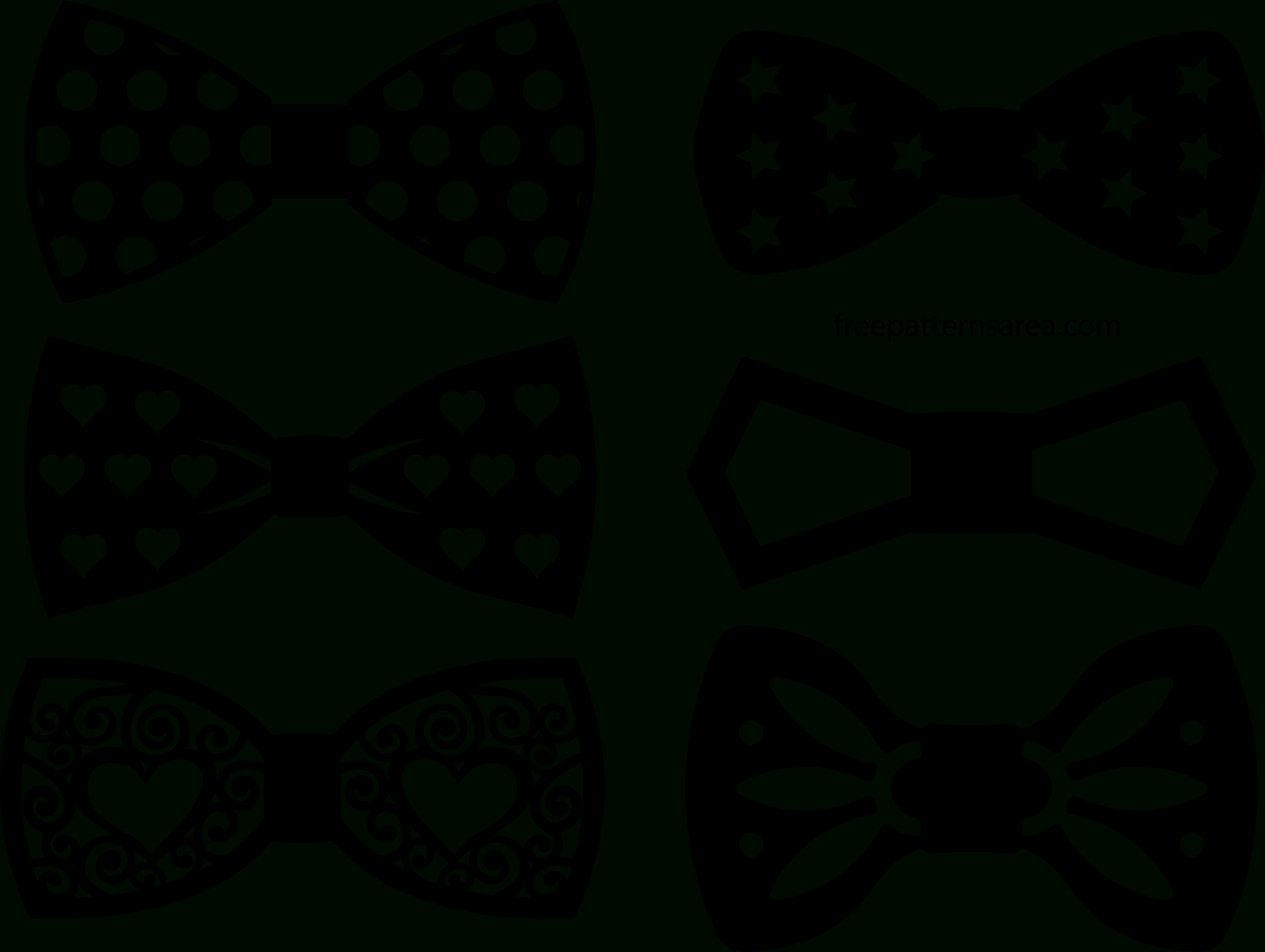 Svg Vectors &amp;amp; Templates Of Bow Tie Silhouette Images with regard to Free Printable Bow Tie Template