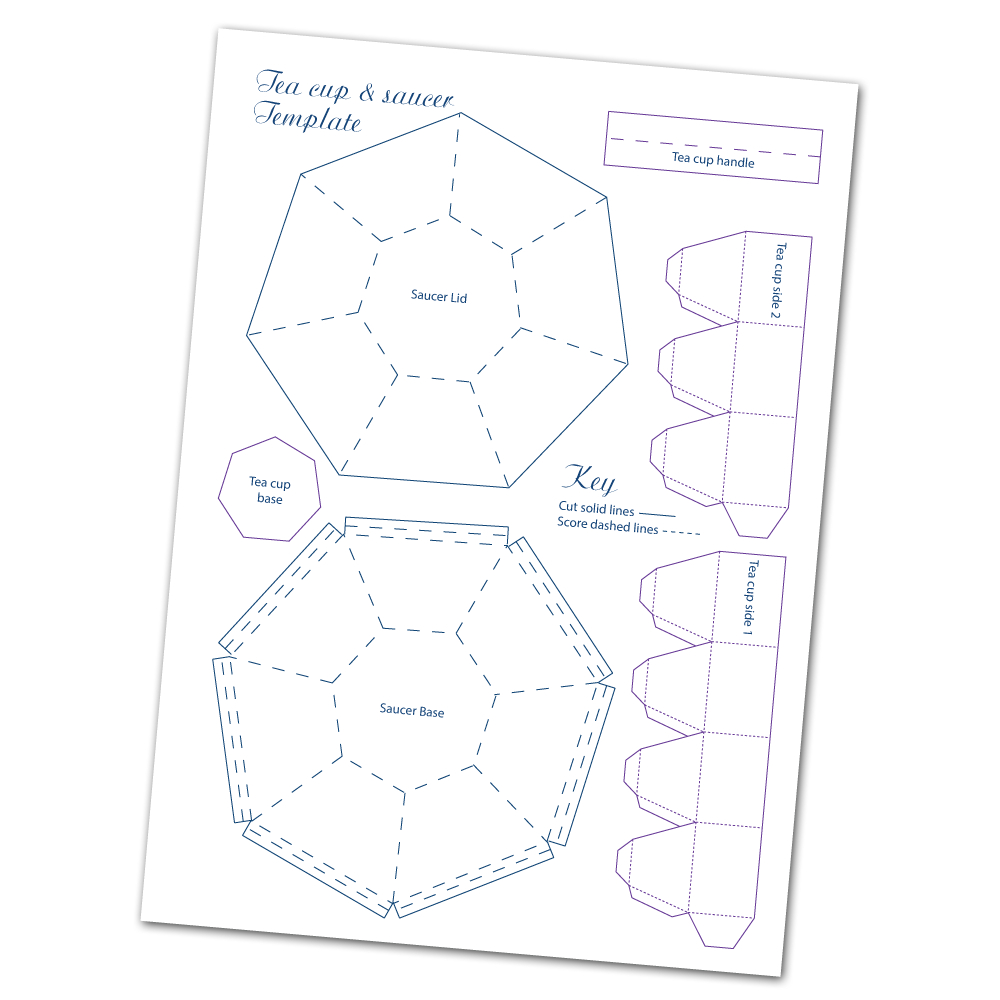 Tea Cup Template 3D - 10 Free Pdf Printables | Printablee regarding Free Printable 3D Tea Cup Template