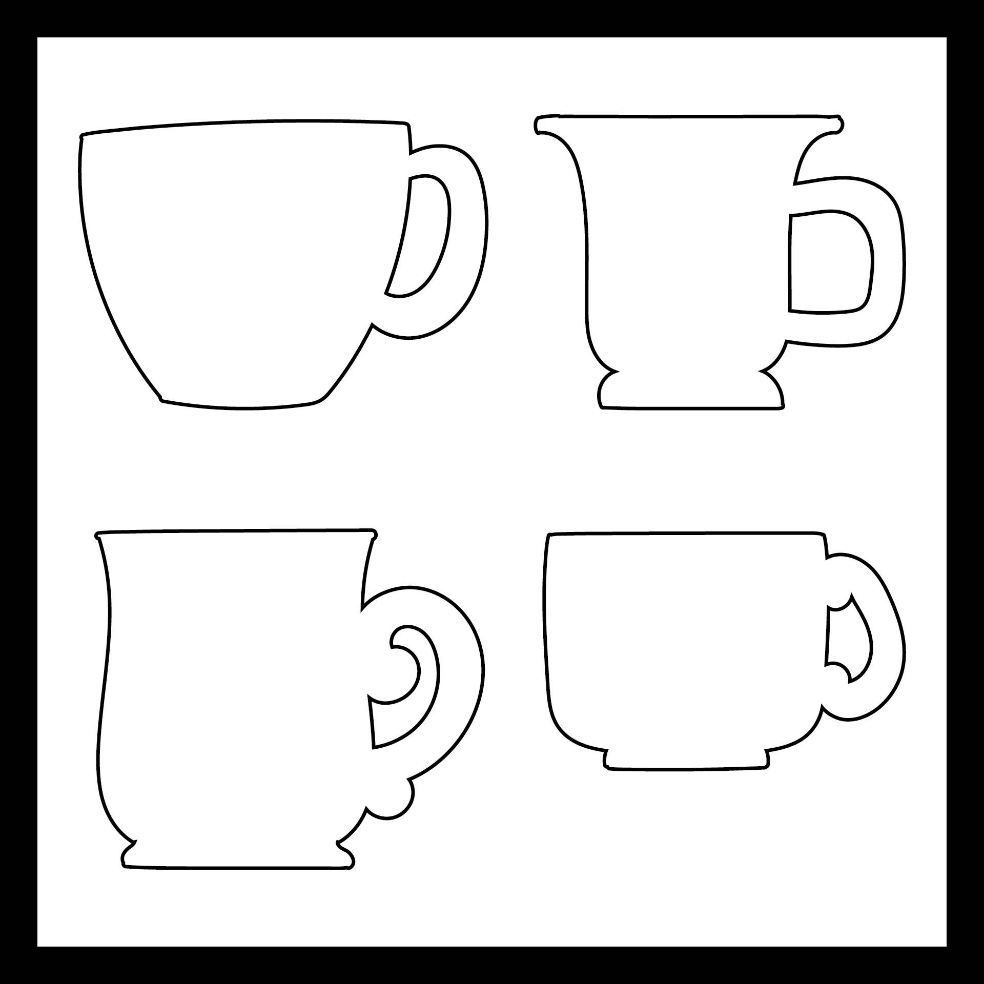 Tea Cup Template For Diy Crafts with regard to Free Printable Coffee Mug Template