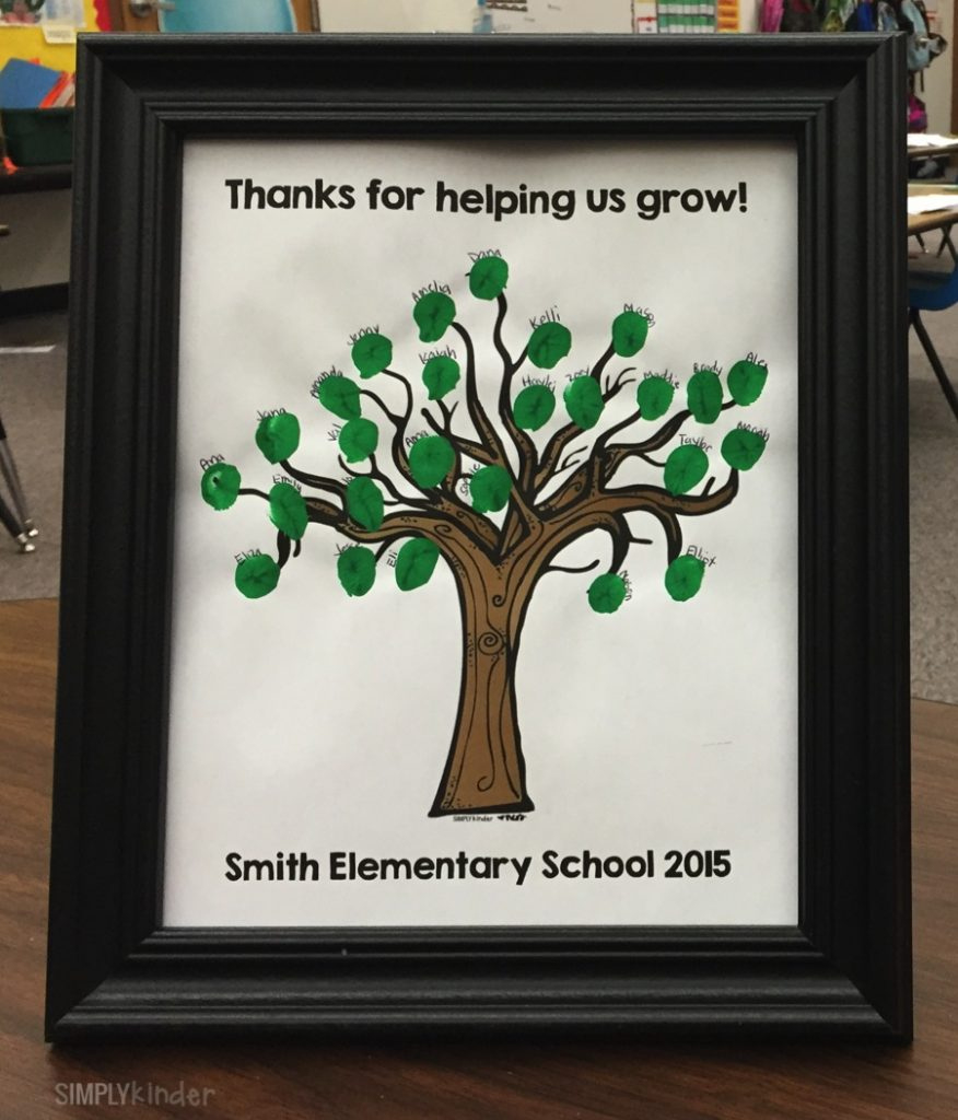 Thank You Gifts From Your Class - Simply Kinder within Free Printable Fingerprint Tree Template