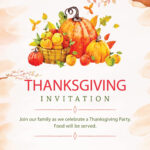 Thanksgiving Dinner Invitation Templates   13 Free Pdf Printables In Free Printable Free Thanksgiving Invitation Template