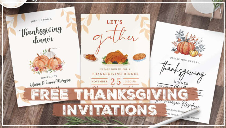 Free Printable Free Thanksgiving Invitation Template