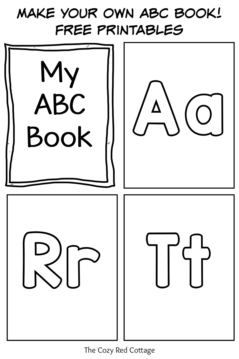 The Cozy Red Cottage: Create Your Own Abc Book with Free Printable ABC Book Template